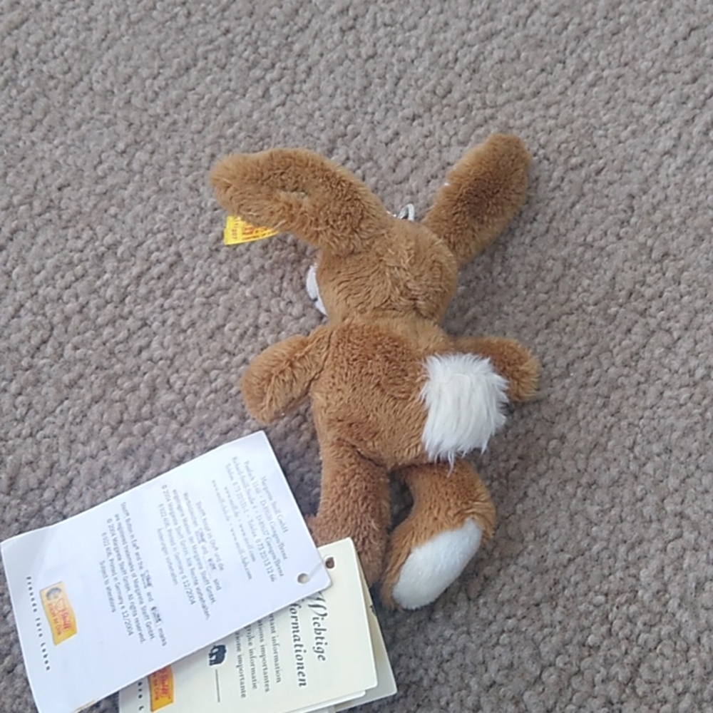Steiff key chain Rabbit 4" - Picture 6 of 9